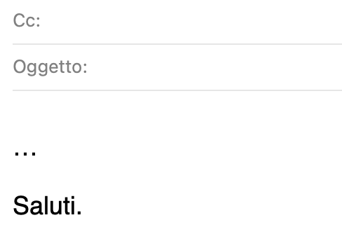 Chiusura e-mail con un saluto anonimo
