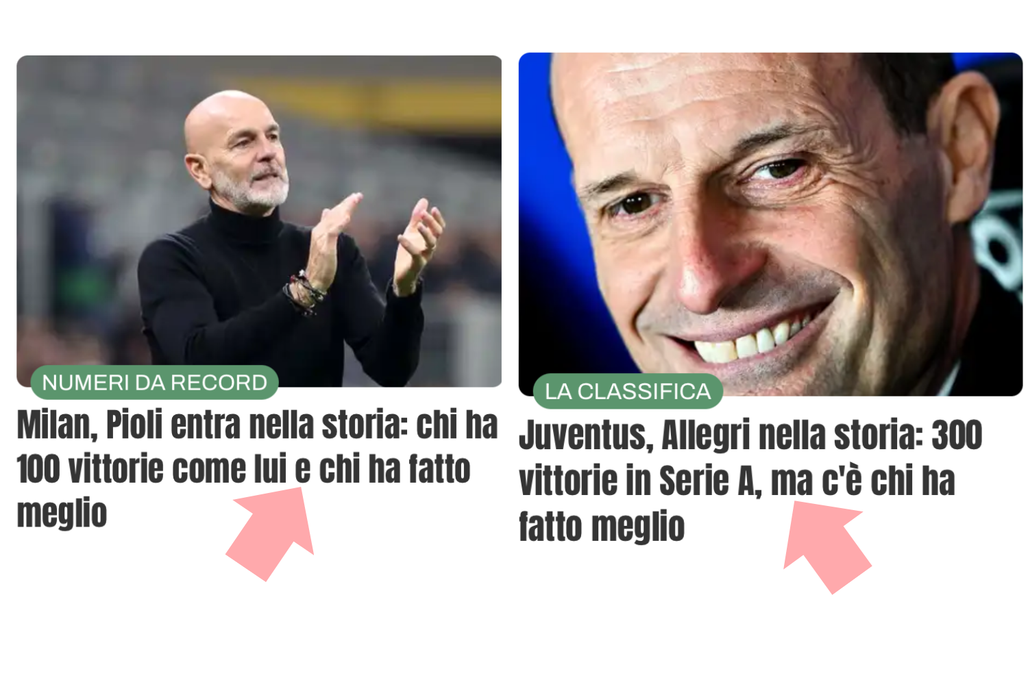 Confronto tra due titoli che usano "e" e "ma"